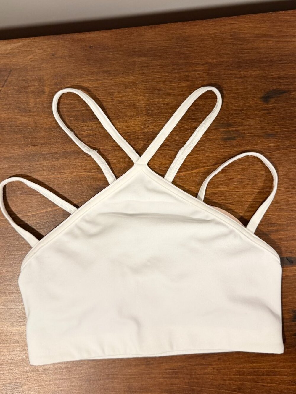 Lululemon Flow Y Strappy Bra Nulu Light Support A-C Cup Sz 2 w/ Pads  Square Dot
